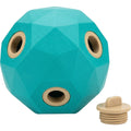 Qndgp Faceted TPR Puzzle Treat Ball Teal Sand 9 cm - Product view